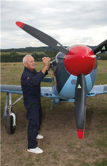 Milan Bábovka with Yak-3 successful ultralight replica